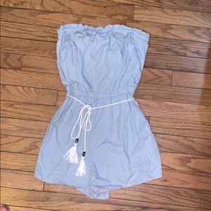Strapless romper
